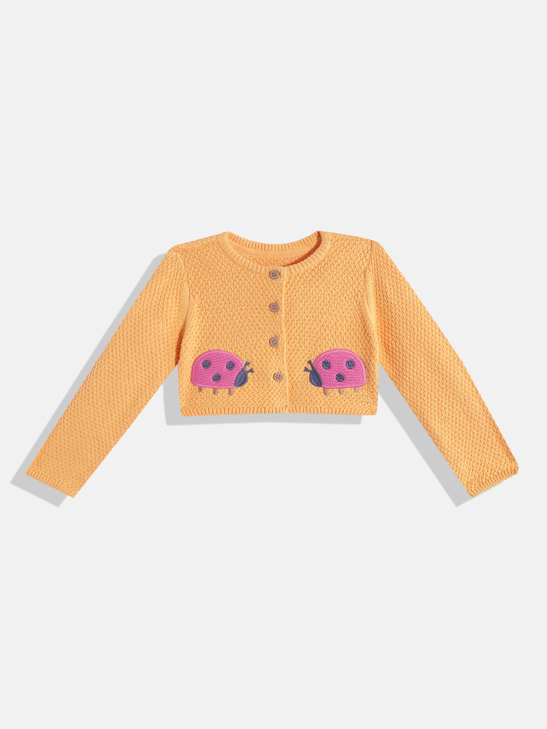 mothercare Girls Self Design Cable Knit Cardigan