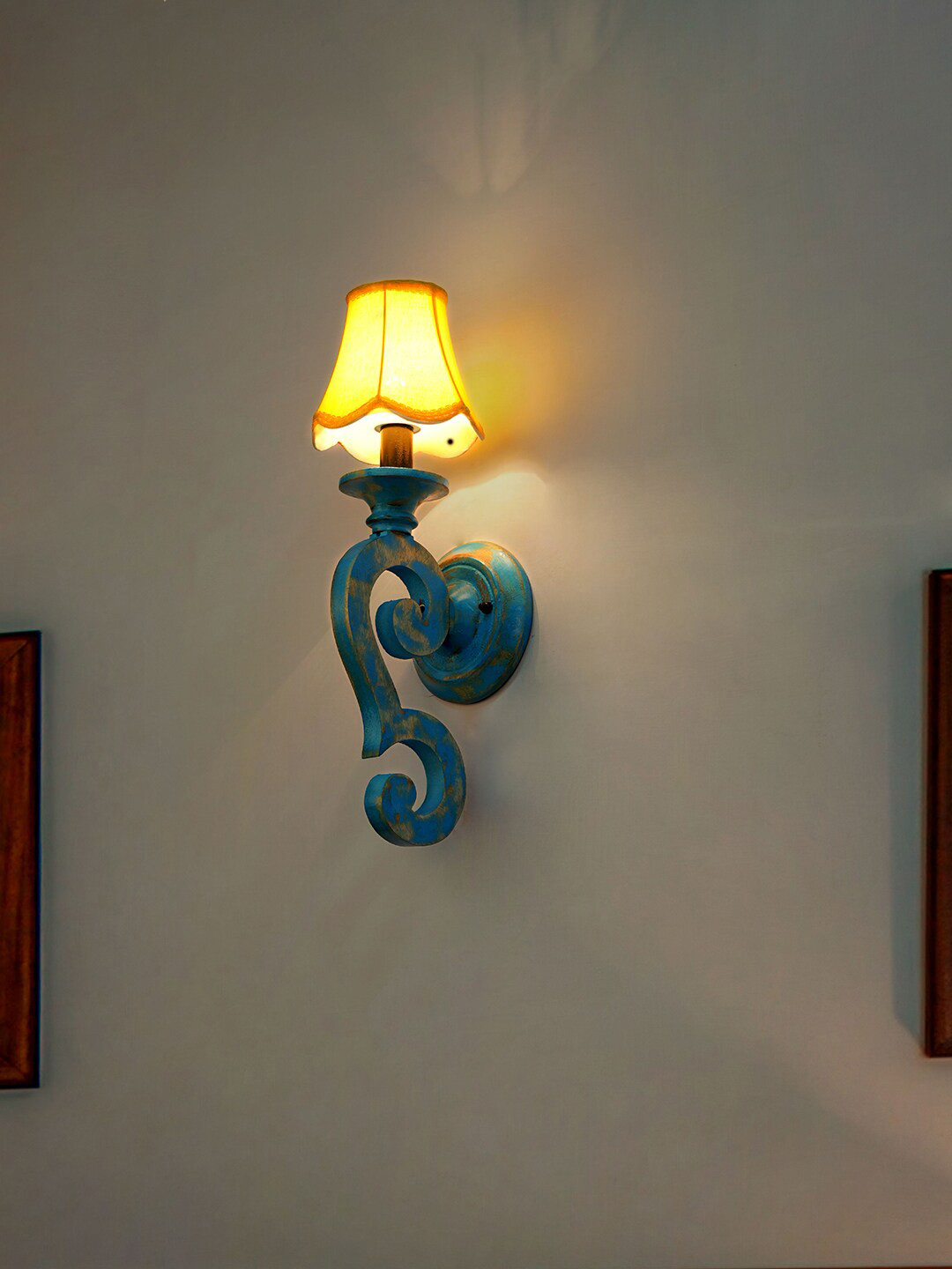 Fos Lighting  Blue Solid Rustic Wall Lamp