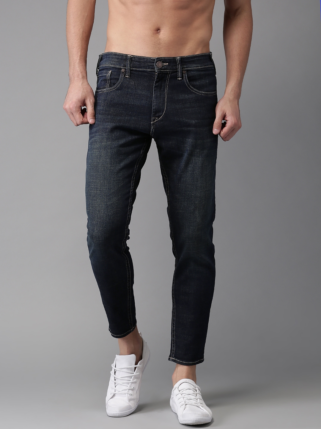Moda Rapido Men Ankle Length Slim Fit Mid-Rise Blue Clean Look Jeans