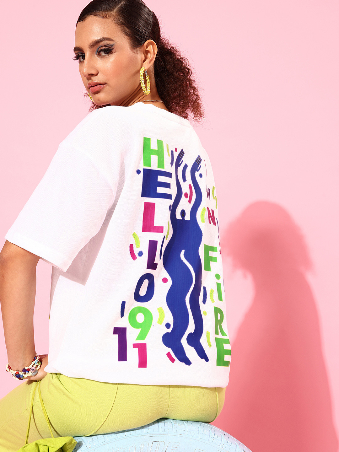 Stylecast X Hersheinbox Women Beautiful White Graphic Tshirt