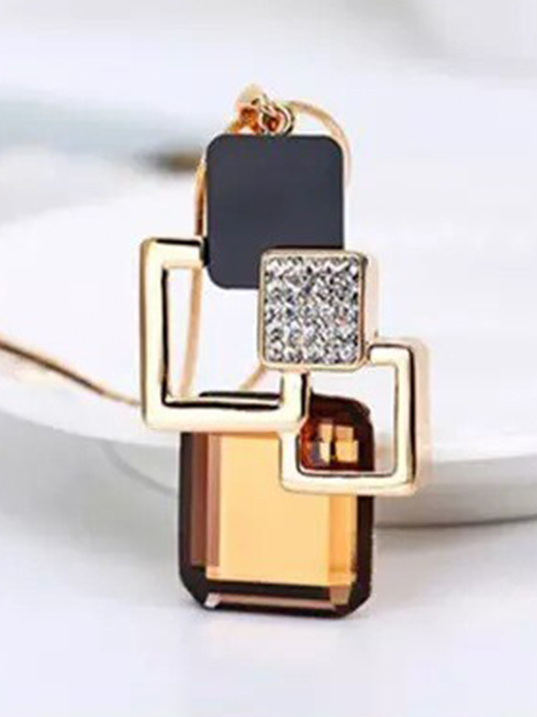 Pinapes Gold-Toned & White Gold-Plated Choker Necklace