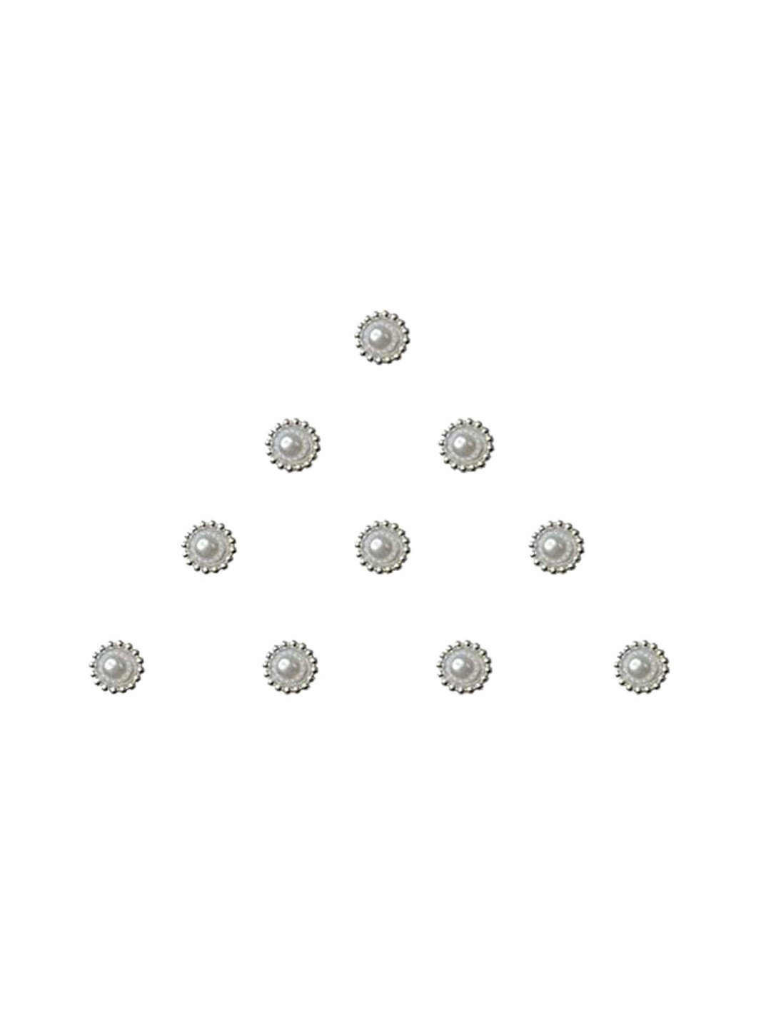 Comet Busters White Round Shaped Bindis - 10 Pcs