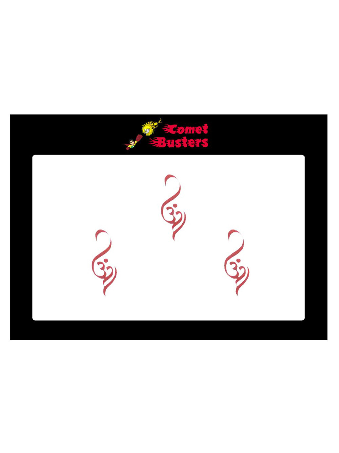 Comet Busters 3 Pcs Maroon Reusable Bindi