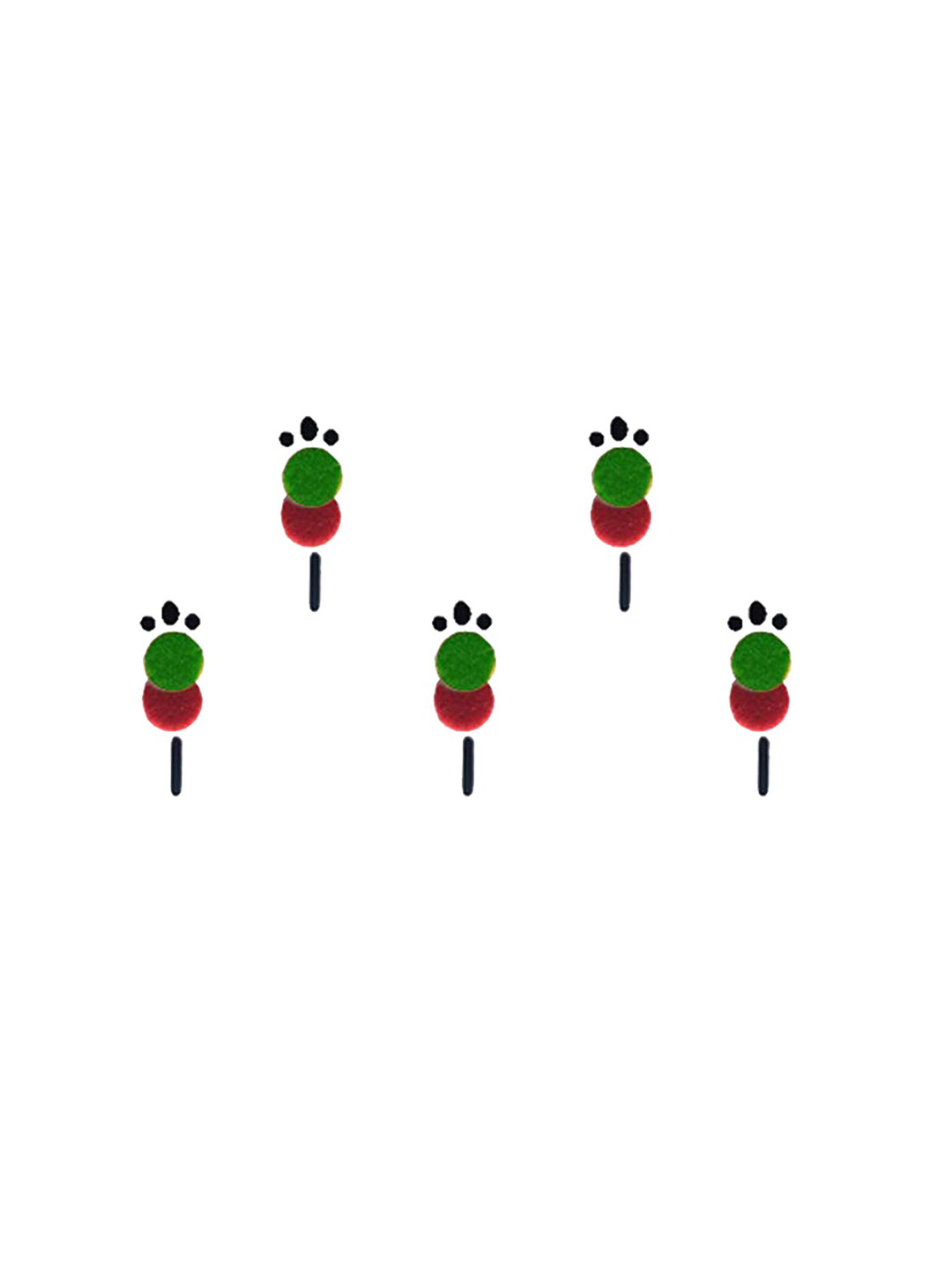 Comet Busters 5 Pcs Red & Green Reusable Bindi