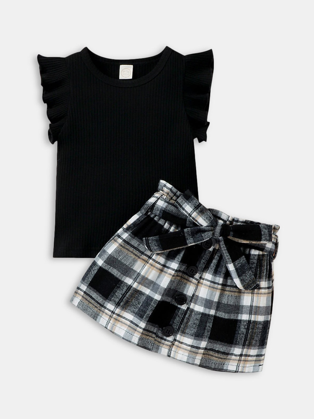 Hopscotch Girls Black Clothing Set