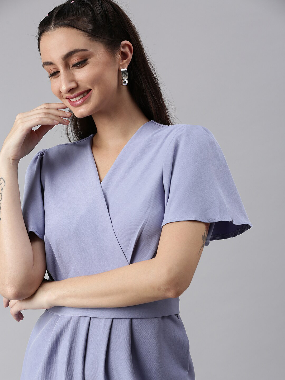 SHOWOFF Purple Basic Jumpsuit