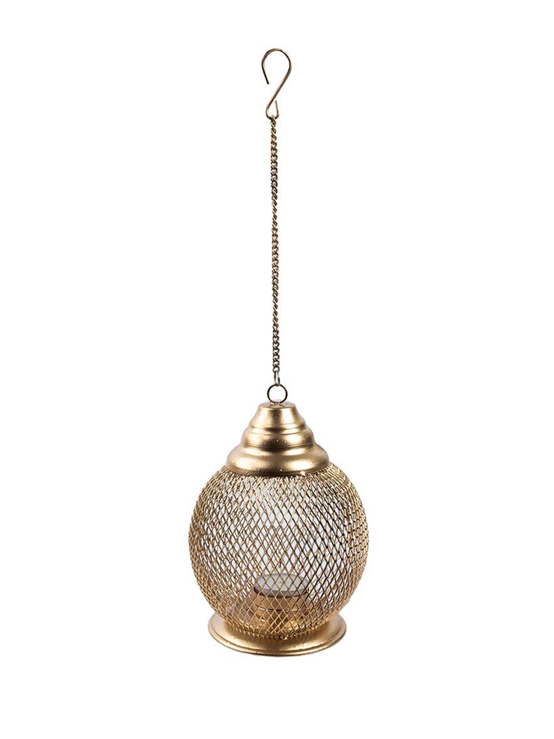 MARKET99 Gold-Toned Solid Hanging T-Lite Candle Holder