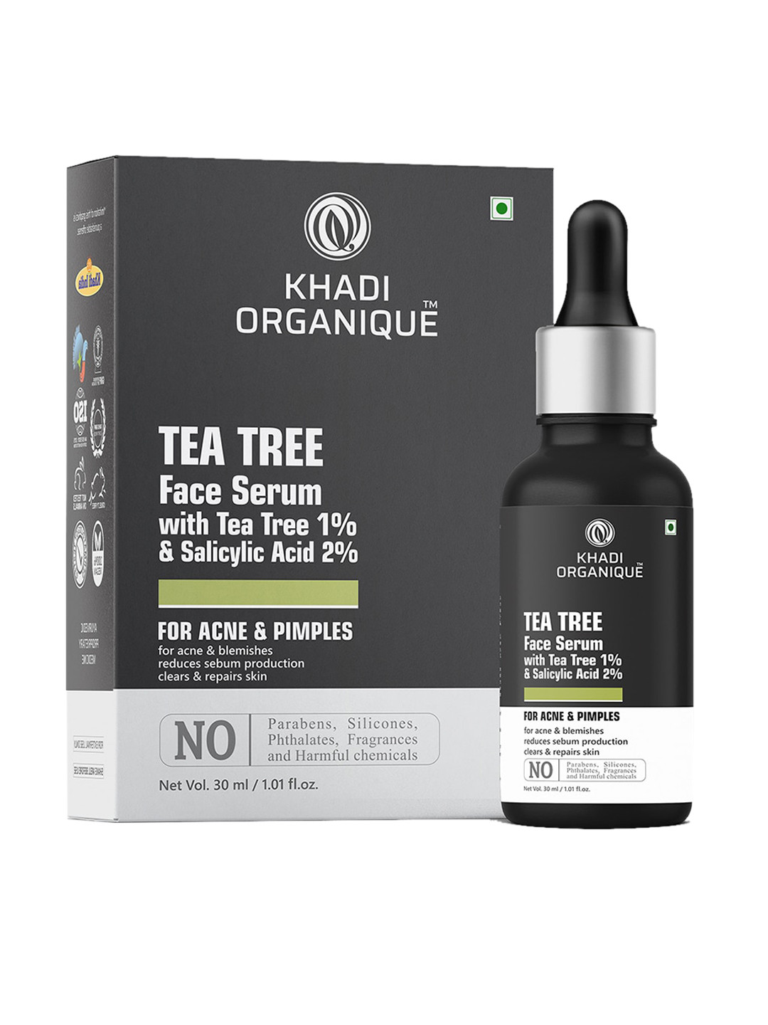 Khadi Organique Tea Tree Organic Face Serum with Salicylic Acid - 30 ml
