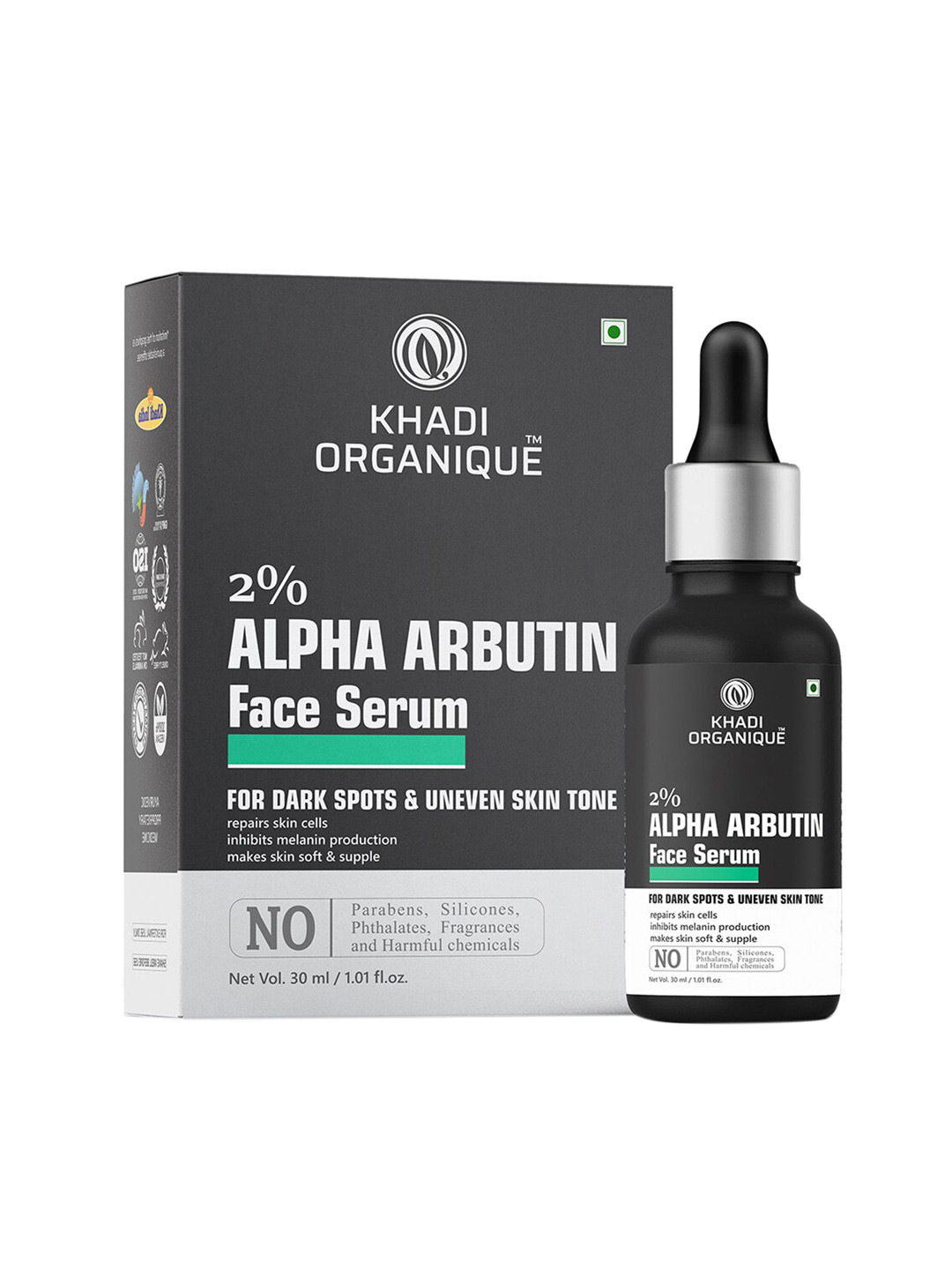 Khadi Organique 2% Alpha Arbutin Transparent Face Serum 30ml