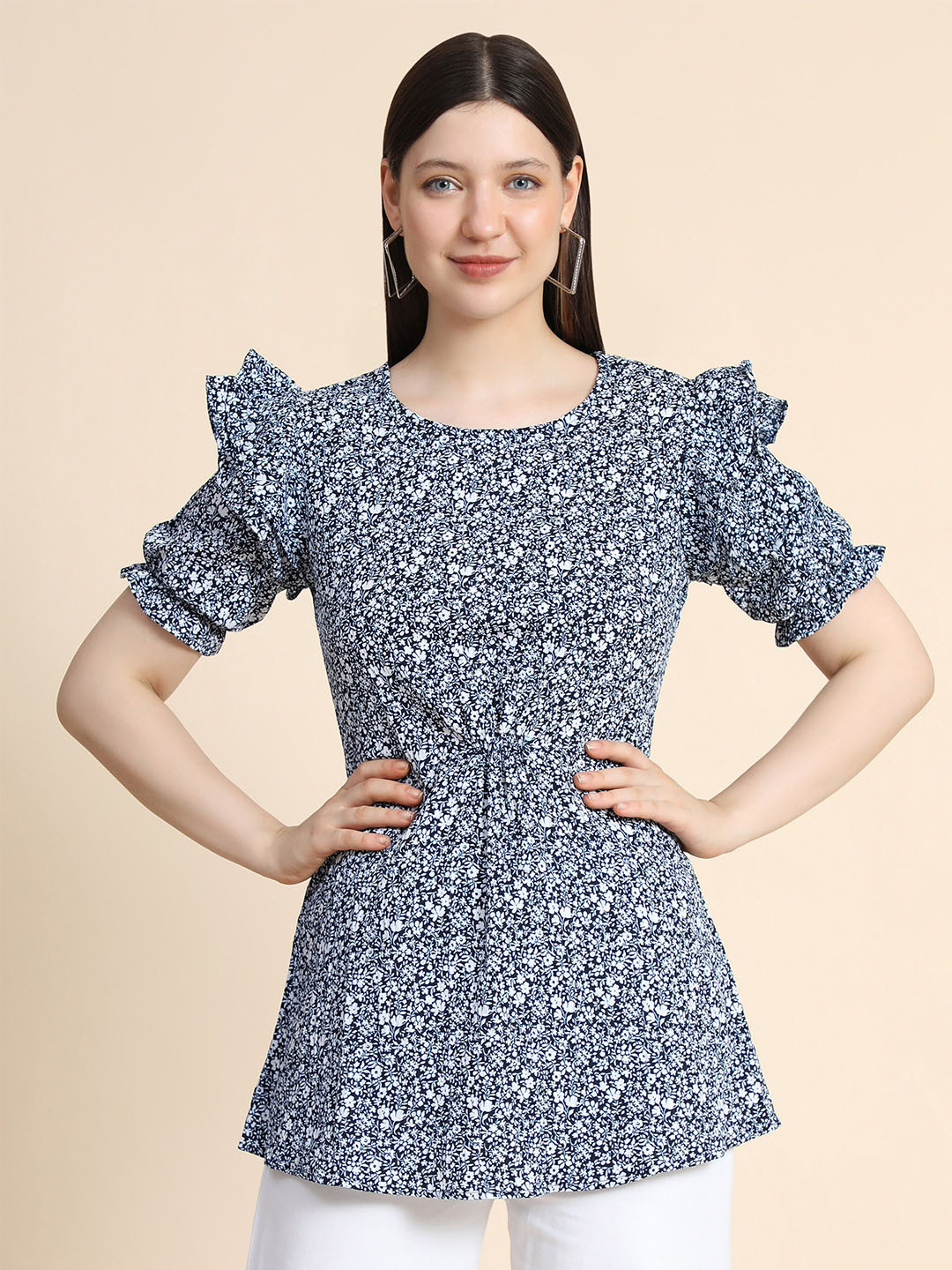 KERI PERRY Women Micro Ditzy Print Top