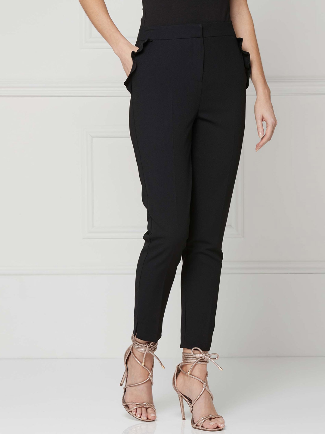 Buy next Women Camel Brown Regular Fit Solid Bootcut Trousers online   Looksgudin