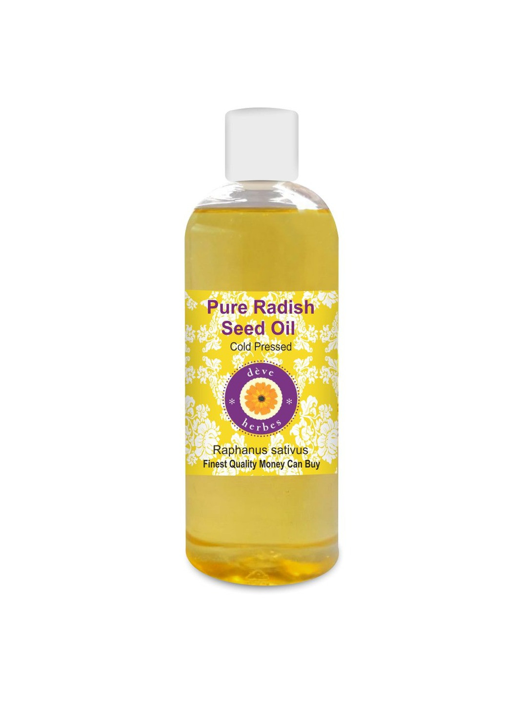 Deve Herbes Pure Radish Seed Oil Natural Therapeutic Grade Cold Pressed - 200ml