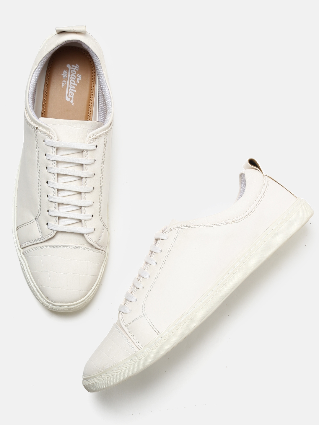 roadster men white sneakers