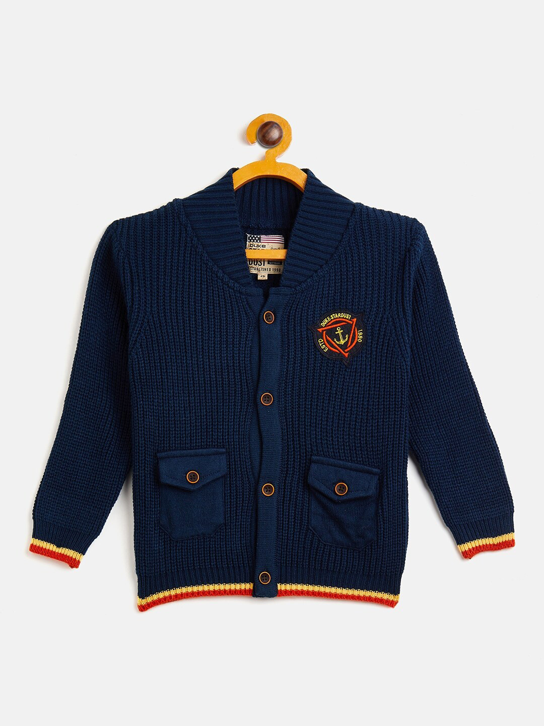 Duke Boys Blue Solid Cardigan