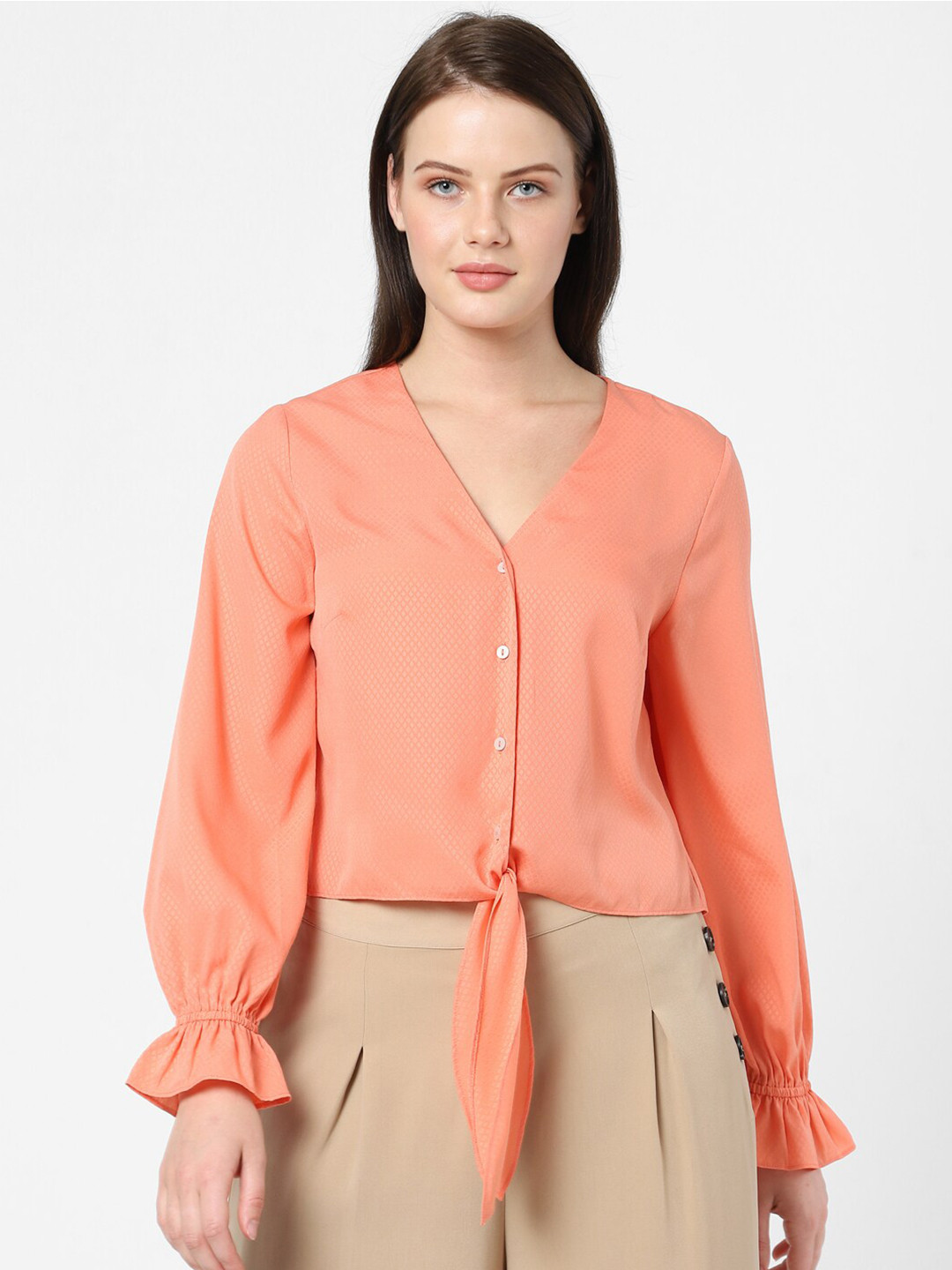 Vero Moda Orange Shirt Style Top