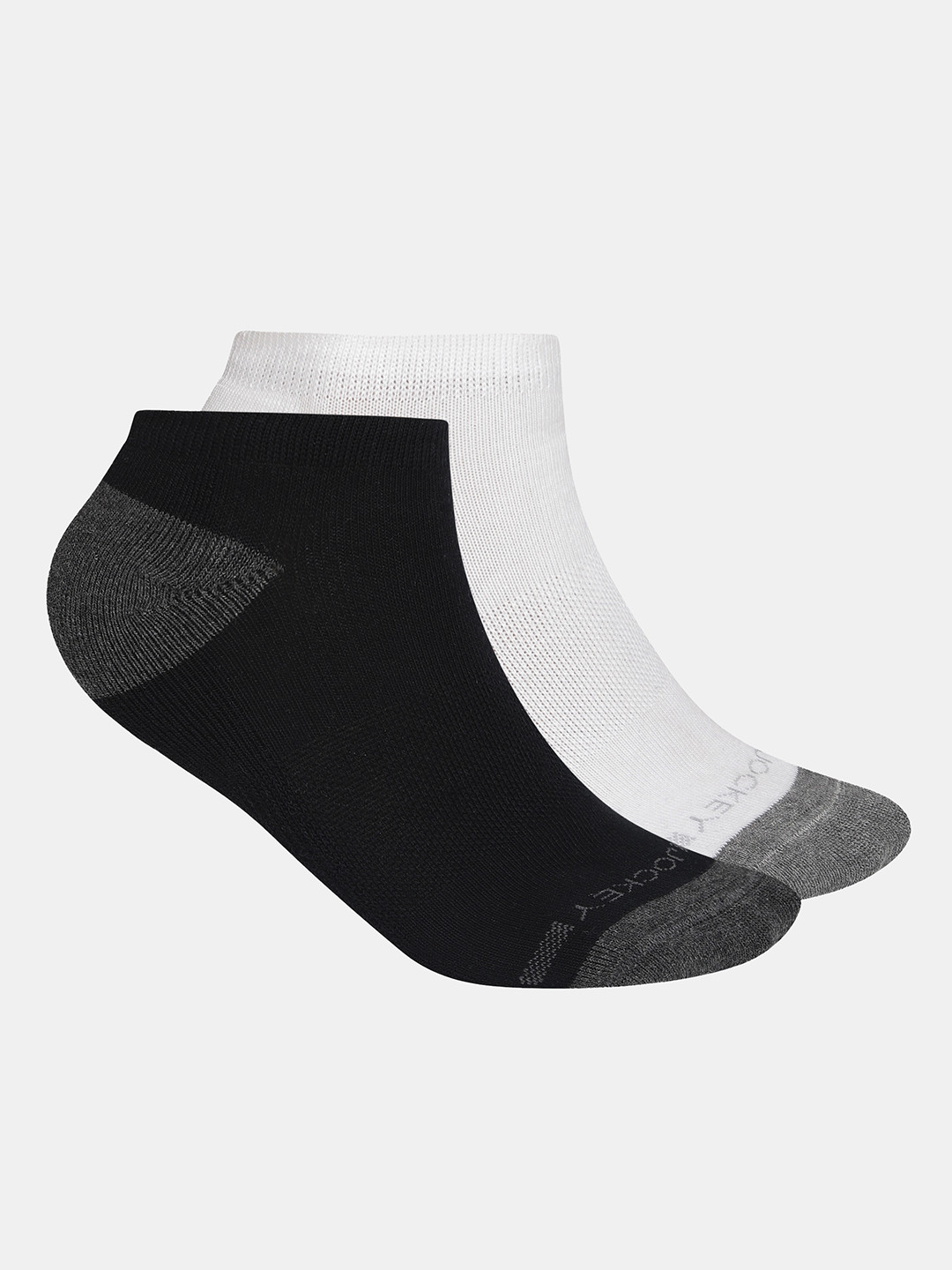 Jockey Pack Of 2 Solid Stretch Low Show Socks with StayFresh Treatment-7506