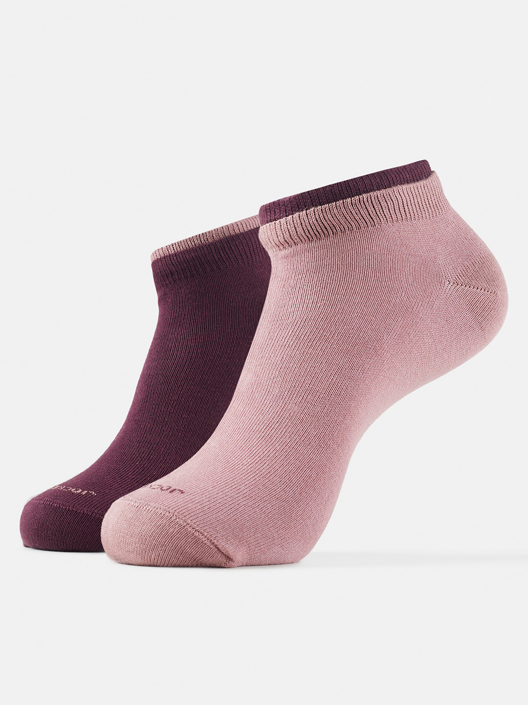 Jockey Pack Of 2 Solid Compact Cotton Stretch StayFresh Low Show Socks-7491