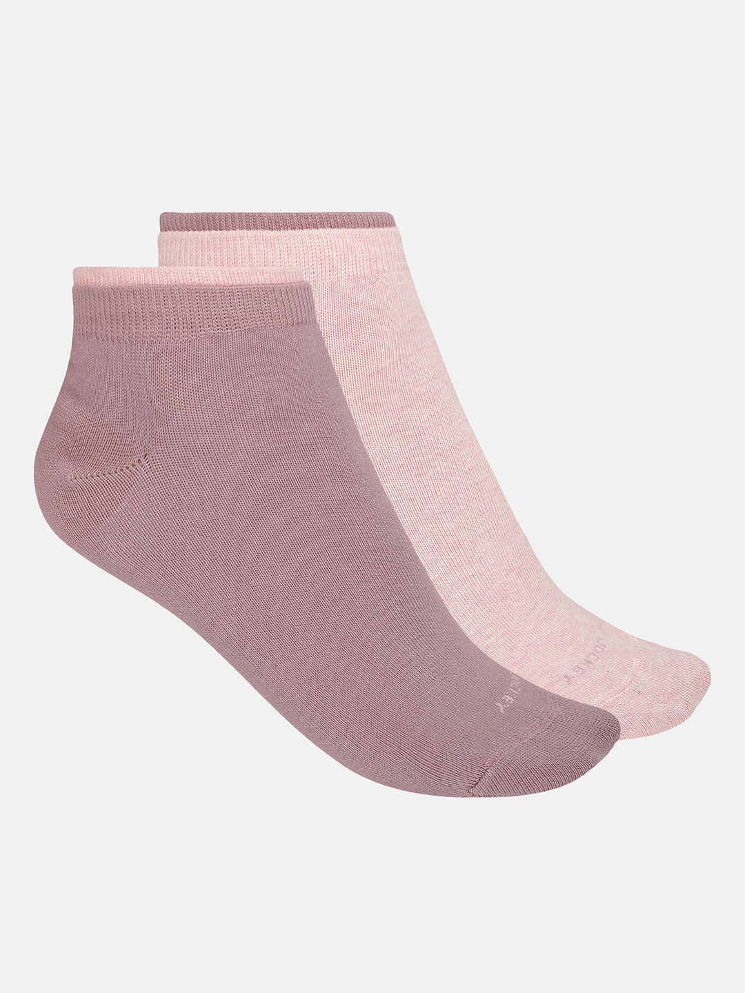 Jockey Pack Of 2 Solid Compact Cotton Stretch StayFresh Low Show Socks-7491