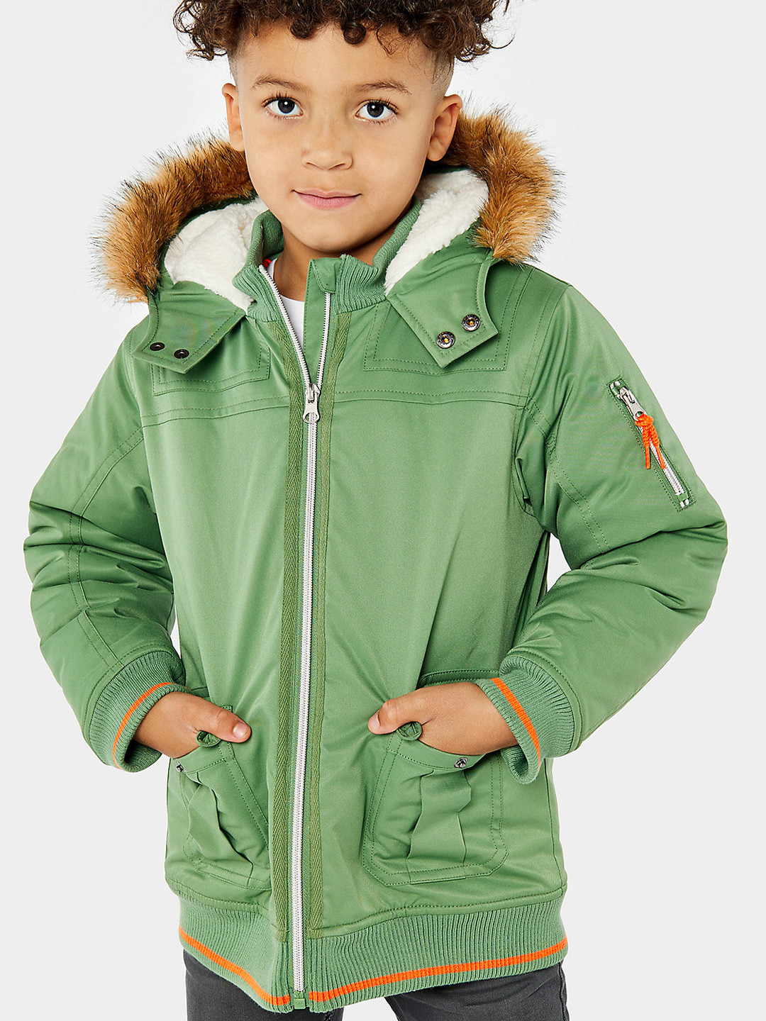 mothercare Boys Green Parka Jacket