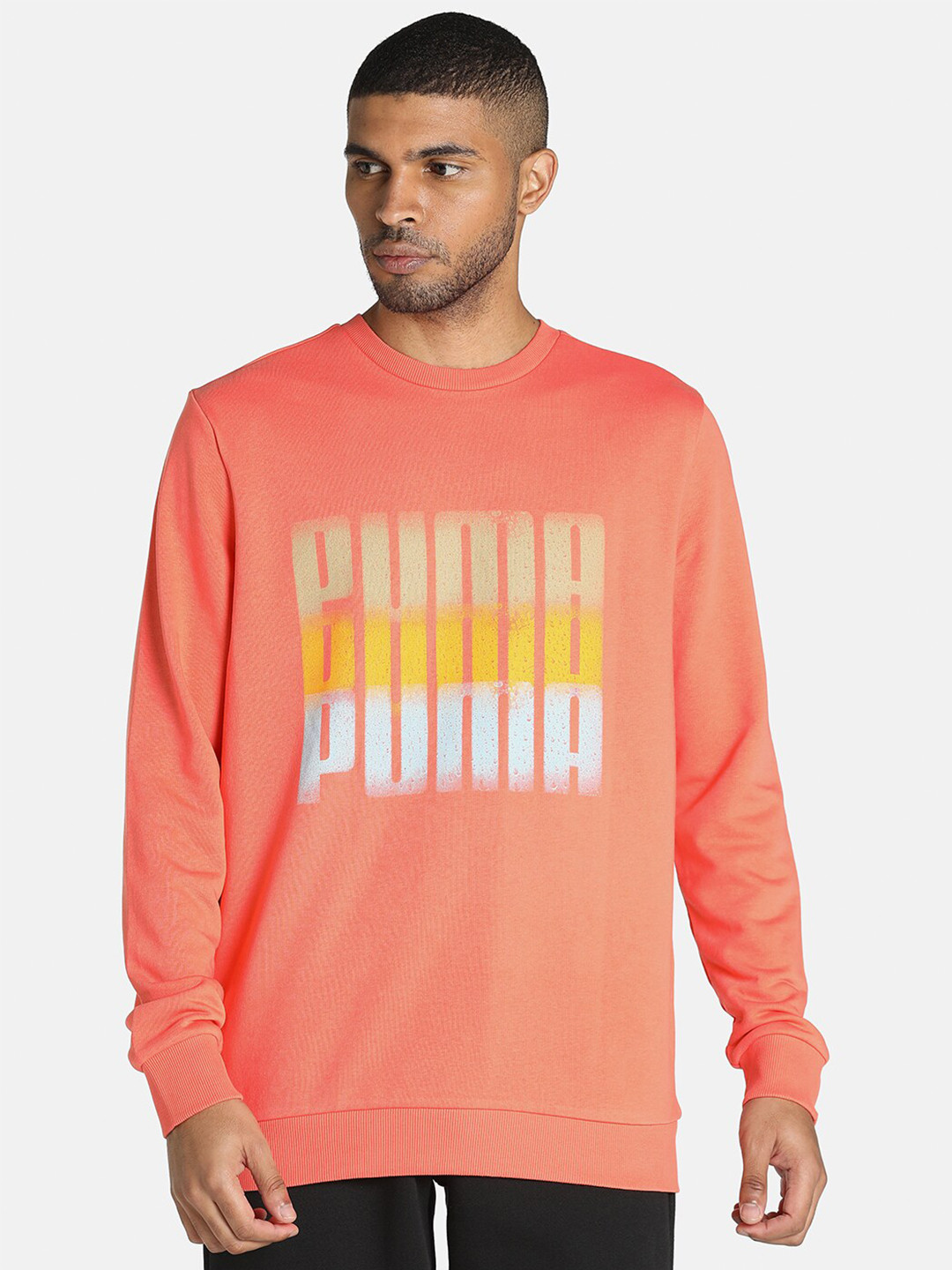 Puma Men Regular Fit Summer Squeeze crew Printed Sweatshirt