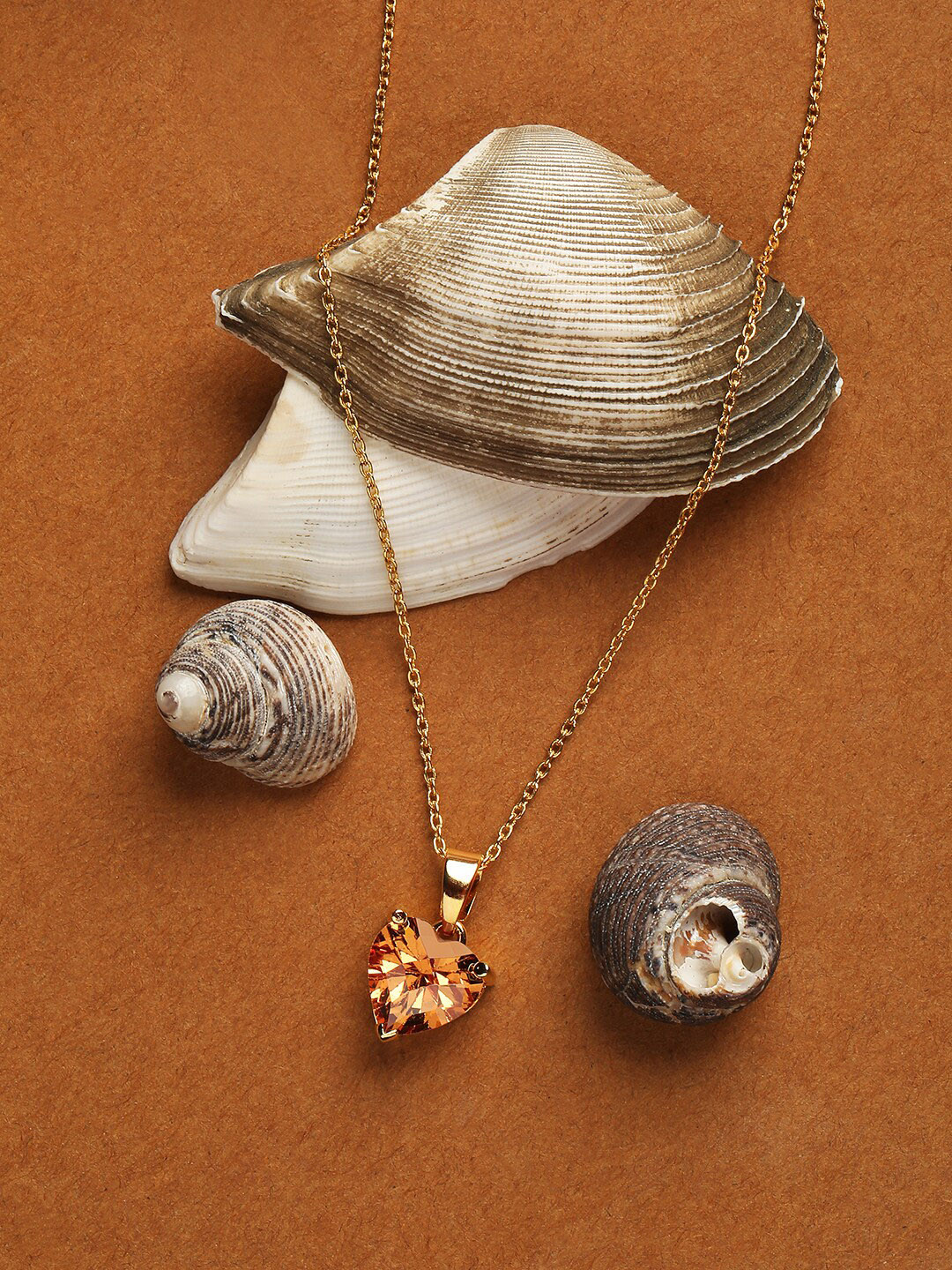 HOT AND BOLD Rose Gold Plated & Champagne Brass Necklace