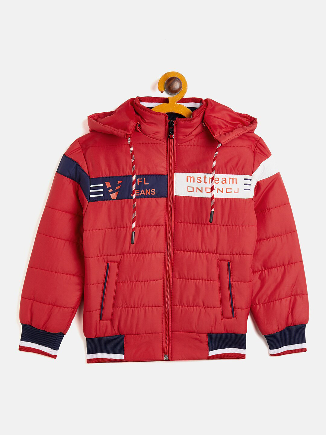 Camey Boys Red Blue Lightweight Bomber Jacket