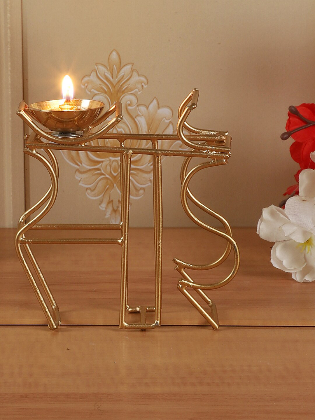 Amaya Decors Gold-Toned Sai Akhand Diya