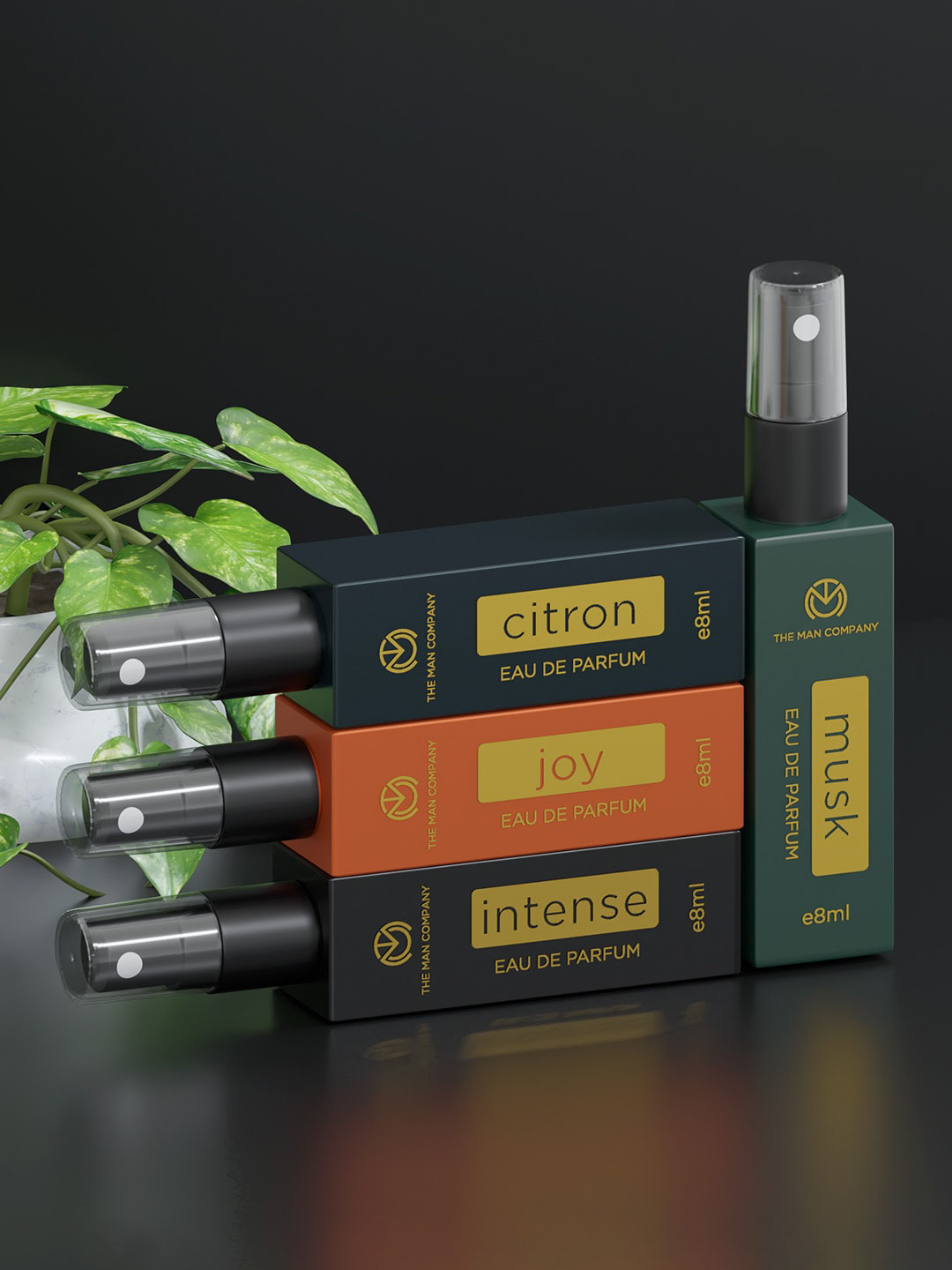 THE MAN COMPANY Set of 4 Eau de Parfum 8ml each - Joy + Citron + Musk + Intense