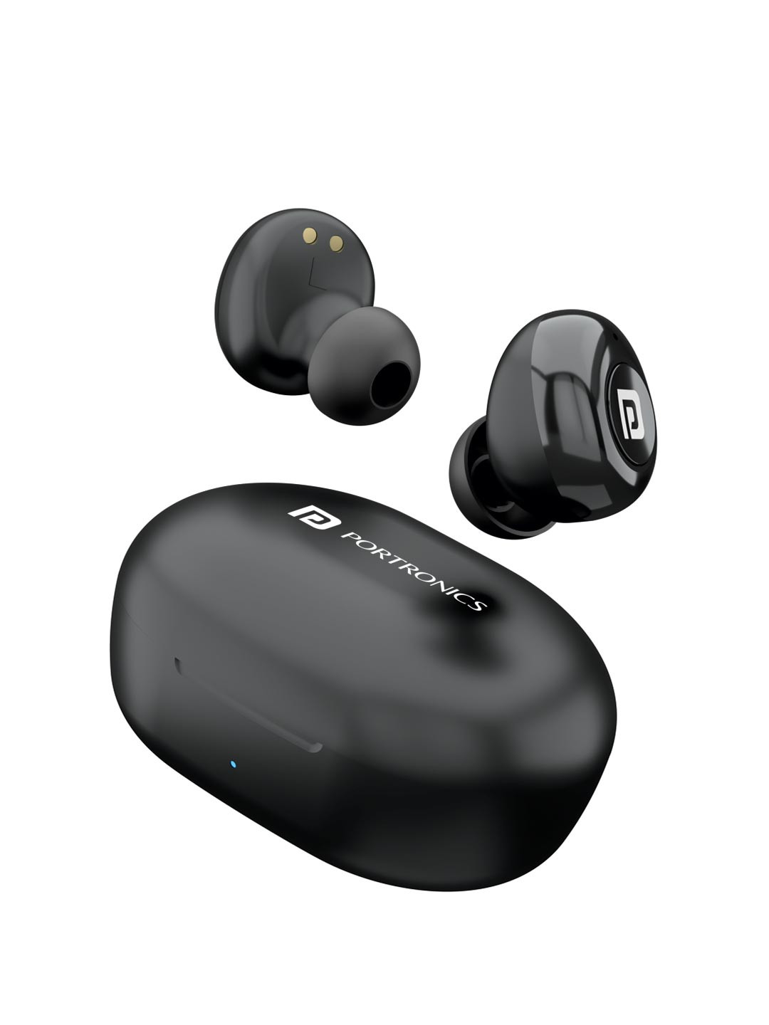 Portronics Black Harmonics Twins S3 Smart TWS Bluetooth Earbuds