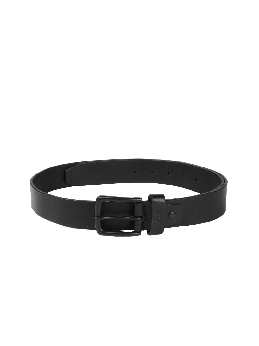 Indian Terrain Men Black Leather Belt