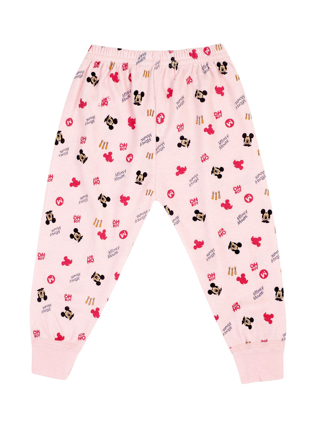 Bodycare Kids Boys Pink Printed Cotton Thermal Bottom