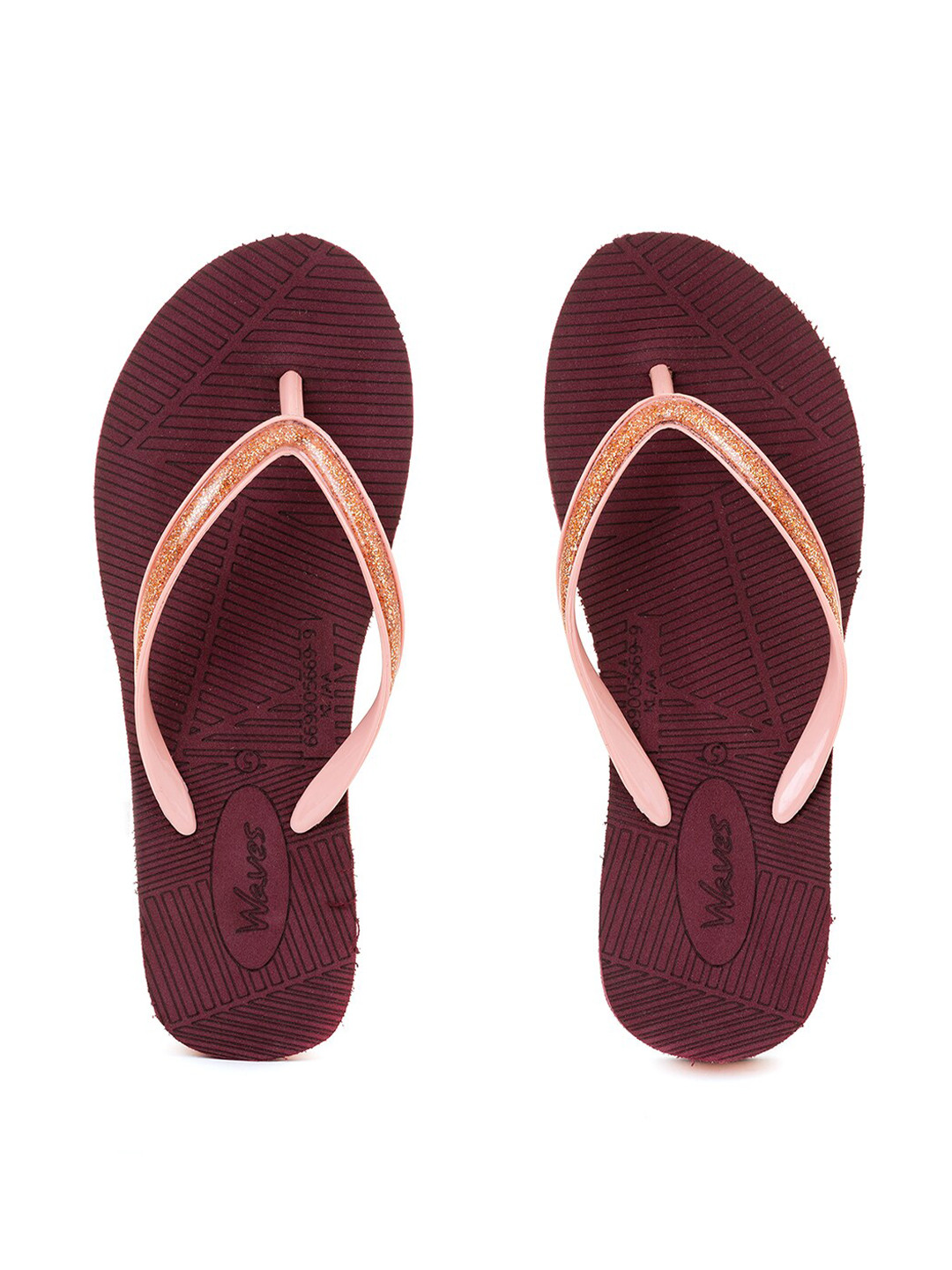 Khadims Women Purple & Gold-Toned Slip-On