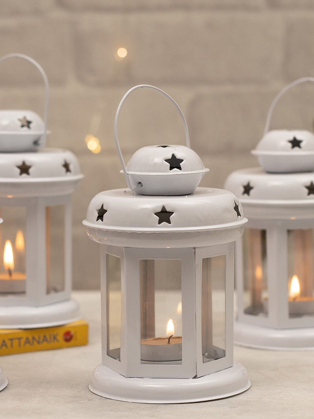 Homesake Pack of 4 White Candle Tea-light Holders