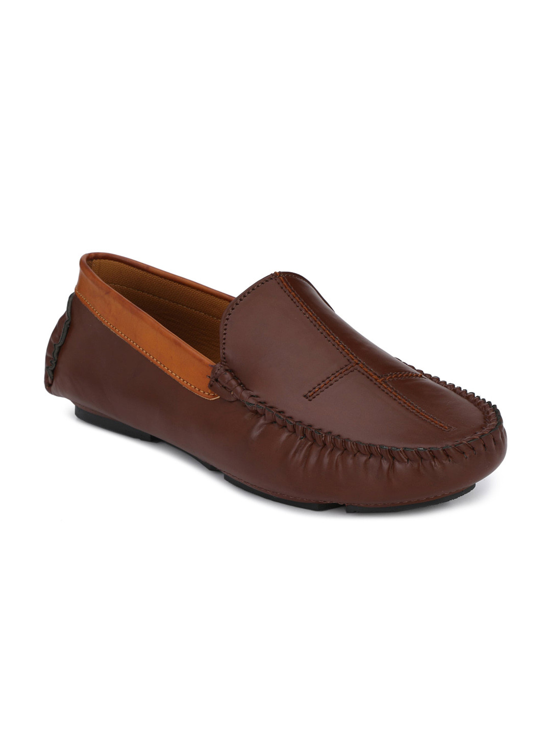 John Karsun Men Brown Slip-On Loafers