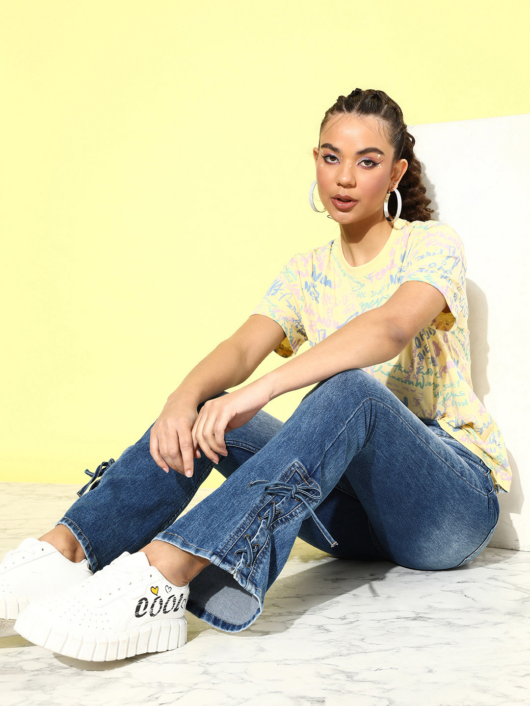 The Roadster Lifestyle Co. Women Dark Blue Skinny Bootcut Preppy College Cool Jeans