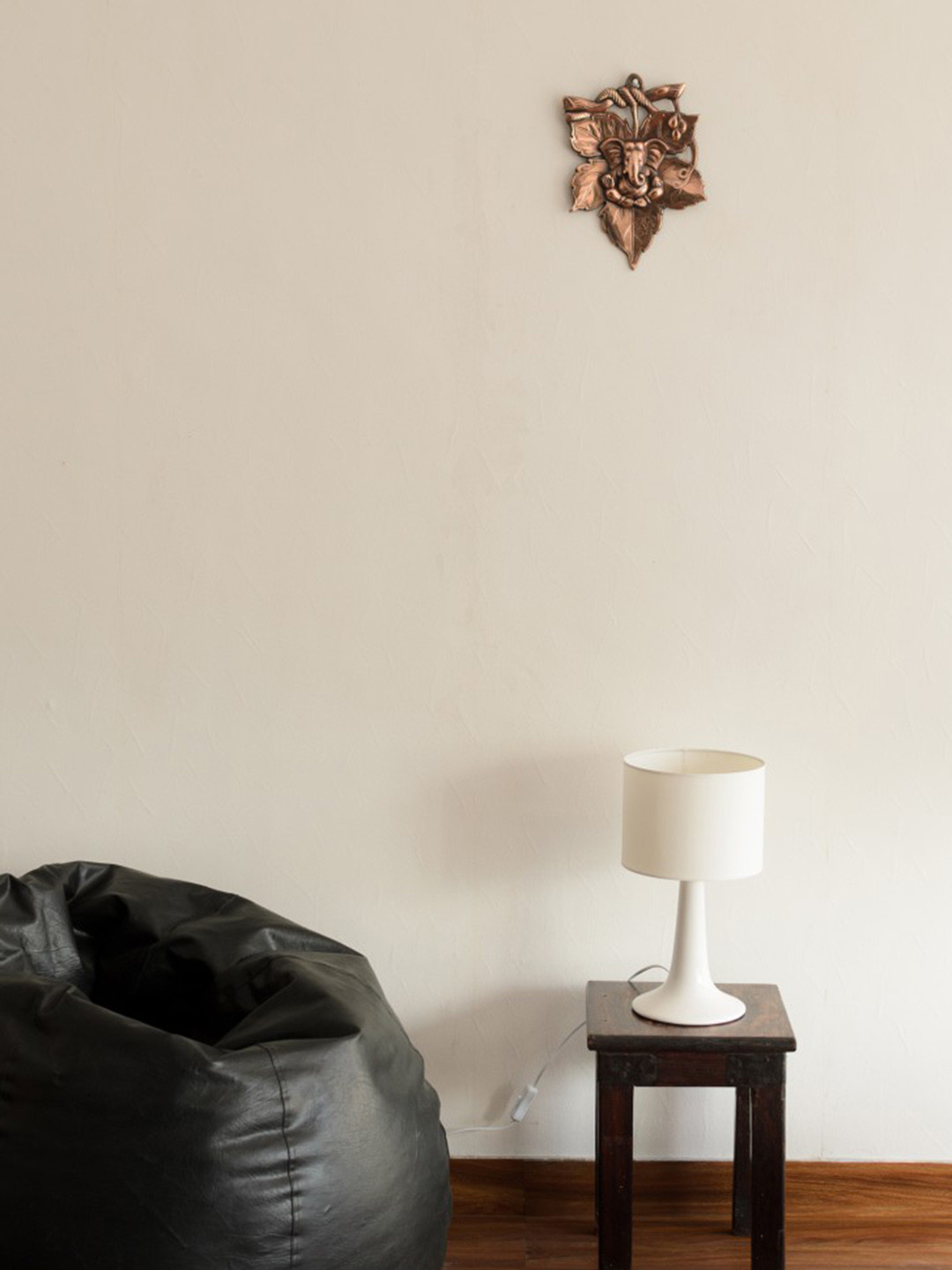 eCraftIndia Lord Ganesh Metal Ethnic Motifs Glossy Hall Spiritual Wall Decor-11.4In