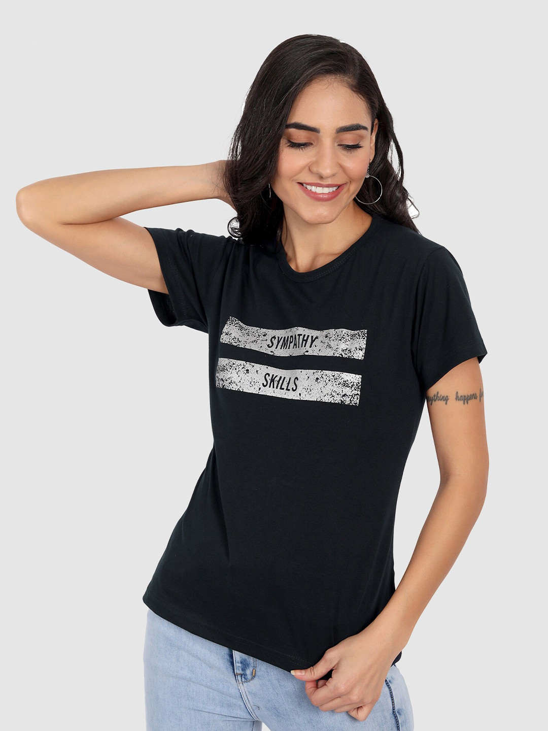 CHOZI Women Bio Finish Cotton Printed T-shirt