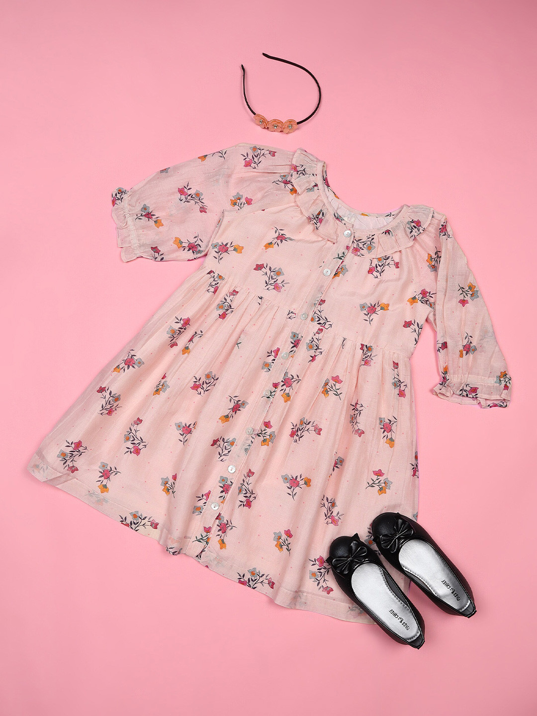 Ka-mee Pink Floral Dress