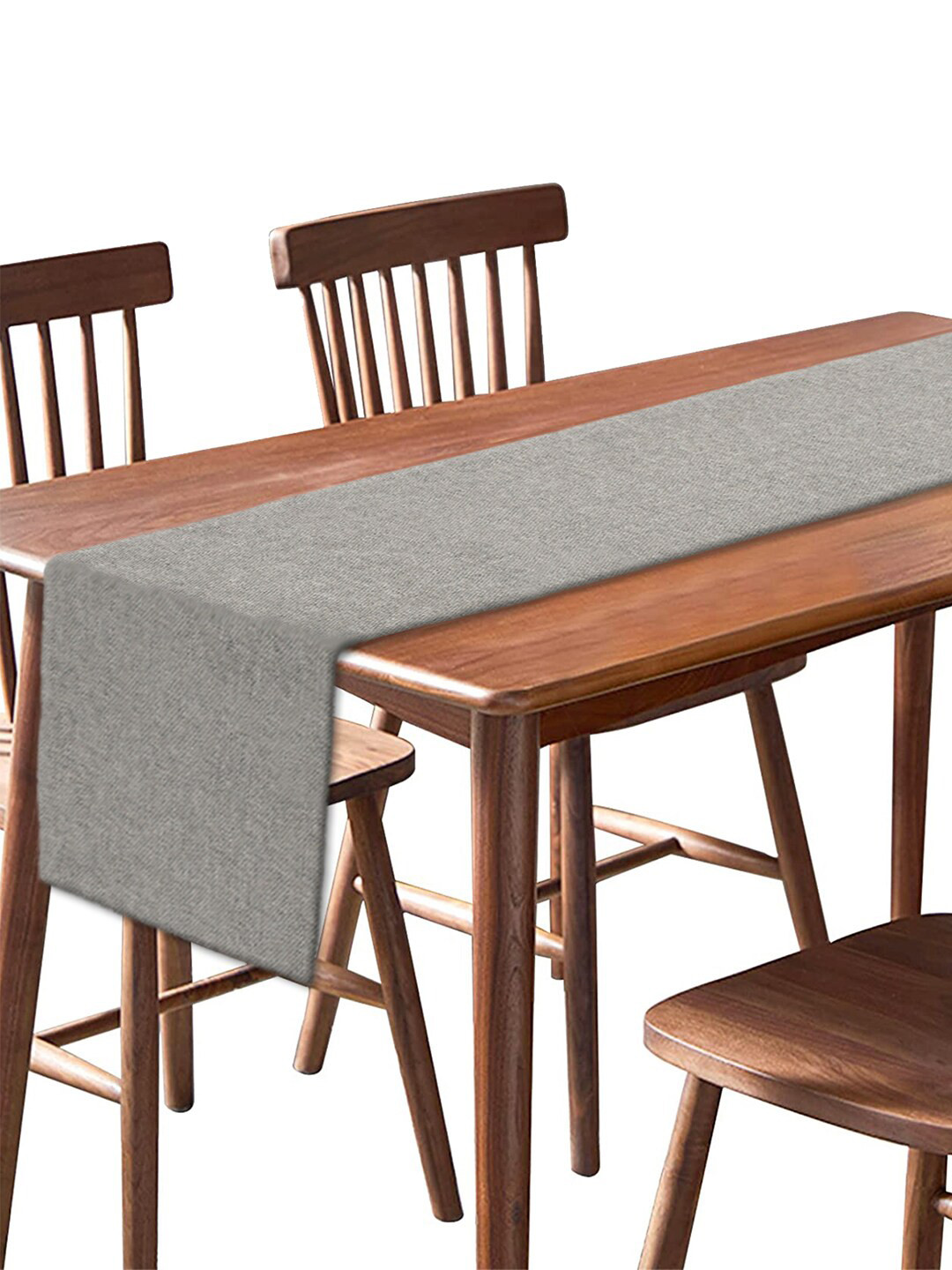 Kuber Industries Grey Solid Jute Dining Table Runner