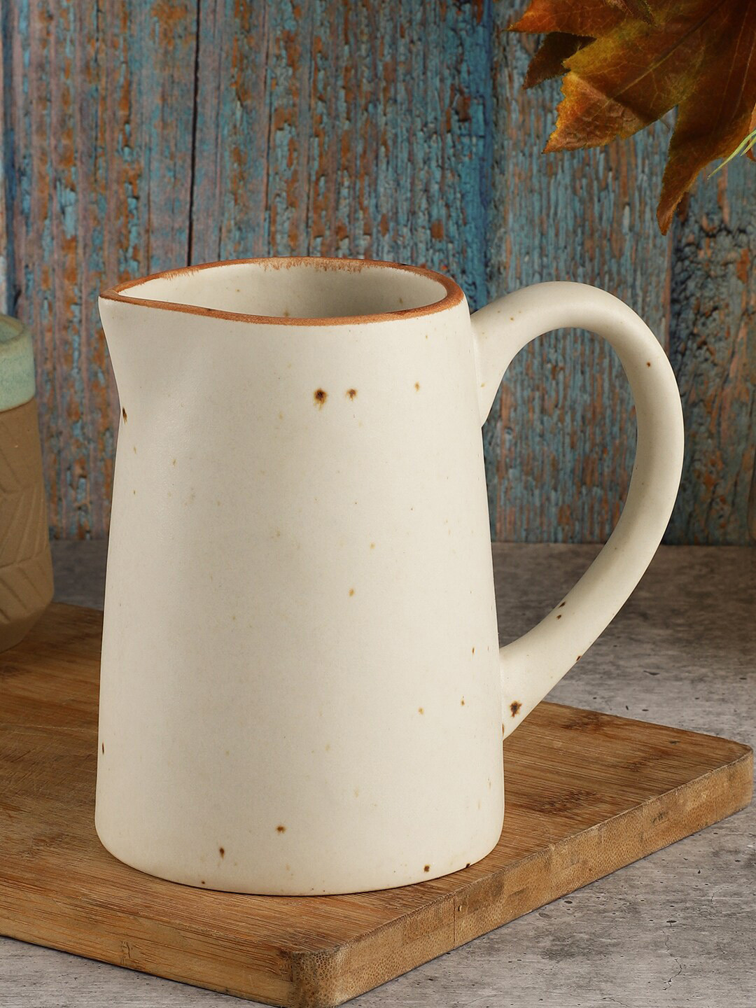 MIAH Decor Cream Coloured Solid Ceramic Aqua Water Jug