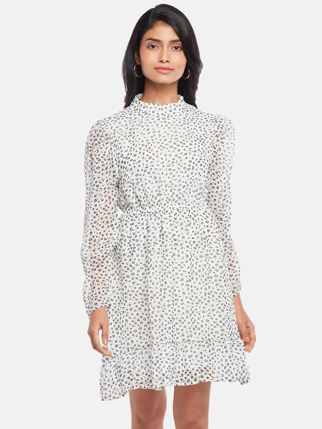 People White & Black Animal Dress