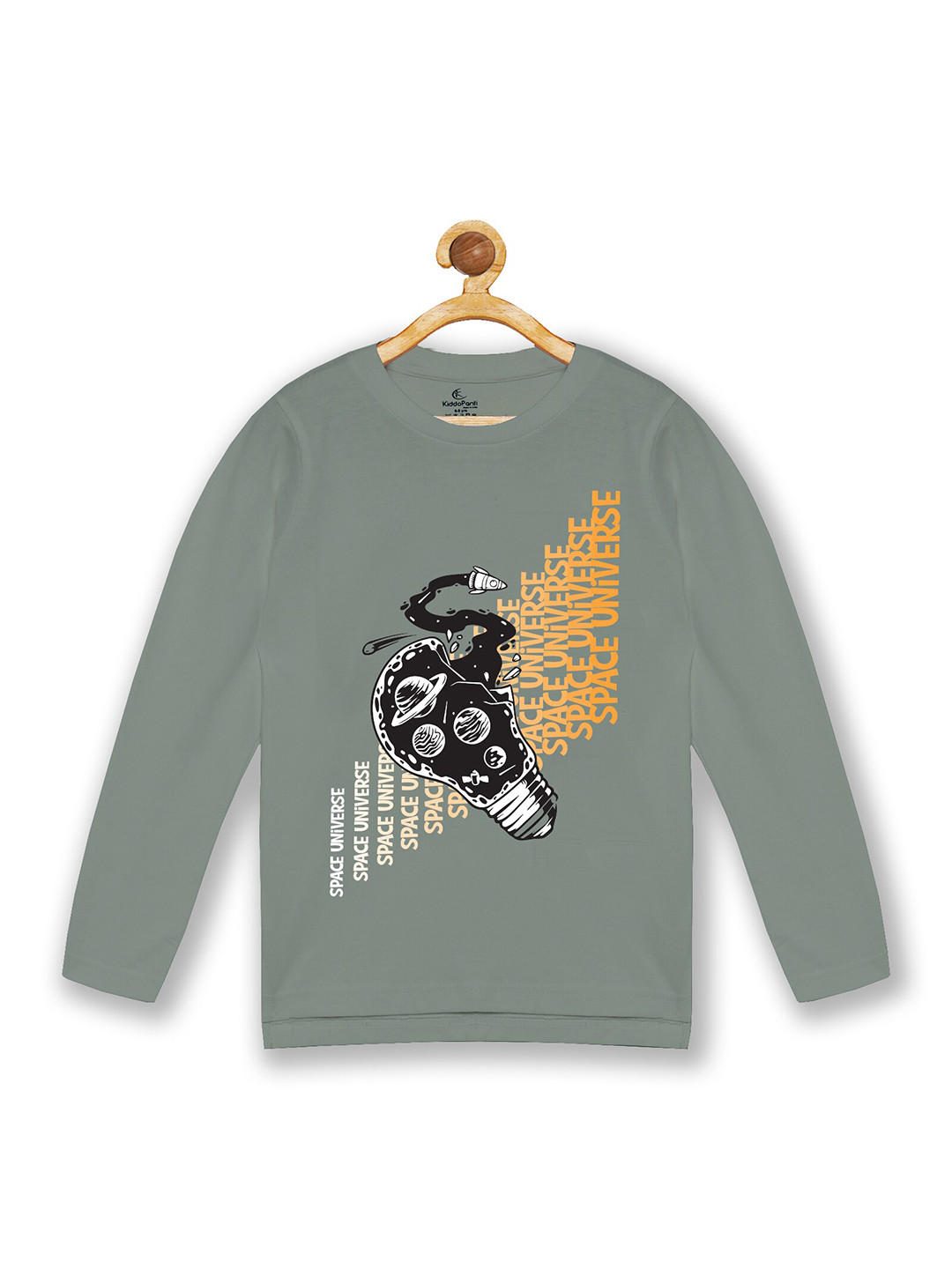 KiddoPanti Boys Grey Graphic Printed T-shirt