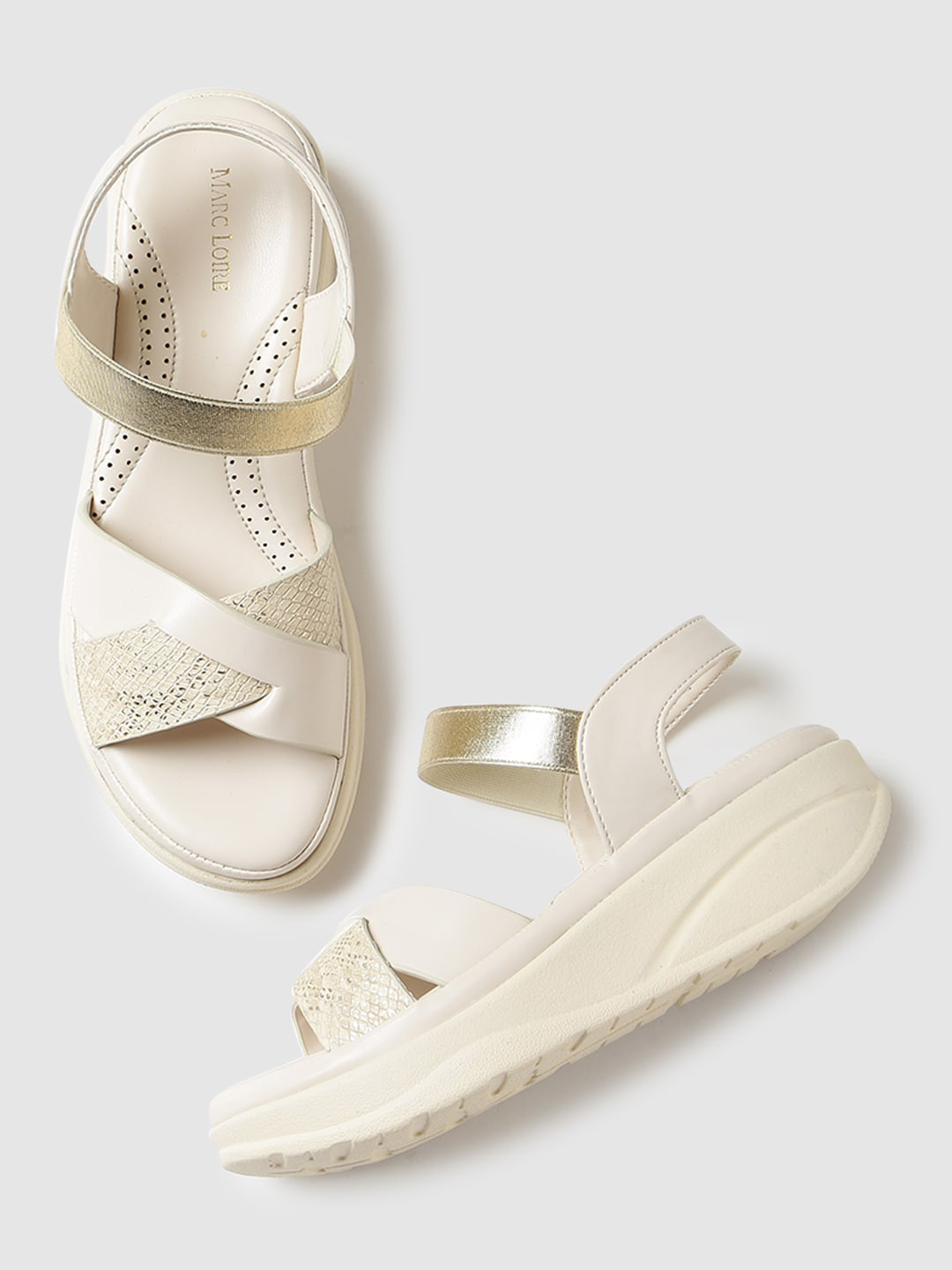 Marc Loire Cream-Coloured Flatform Heels
