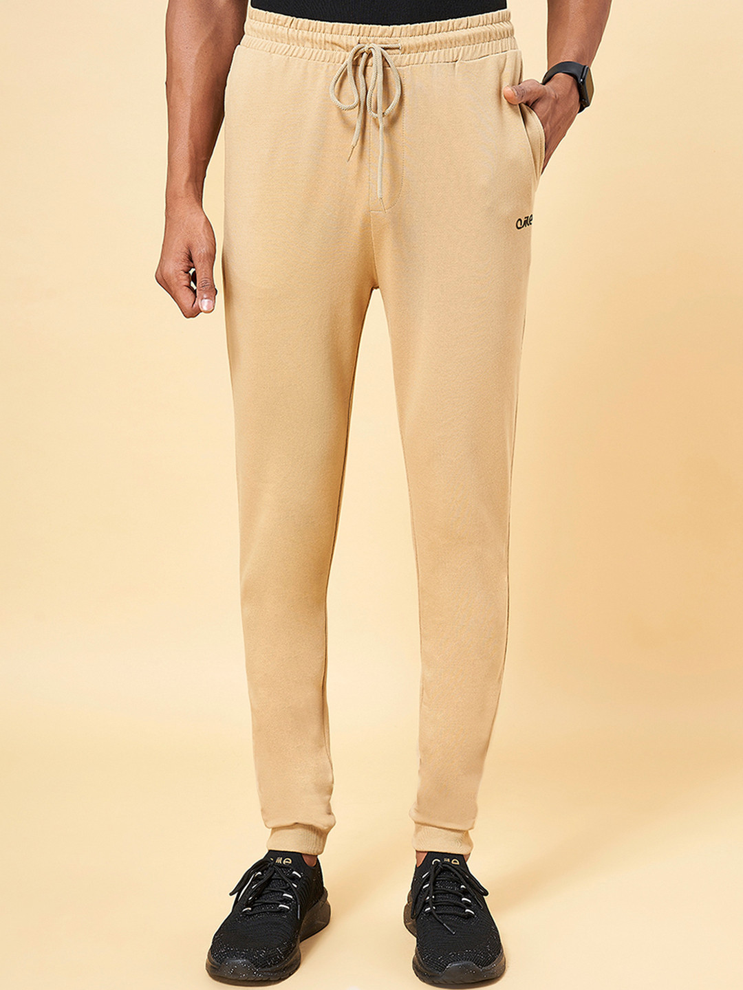 Ajile by Pantaloons Men Tan Solid Slim Fit Joggers