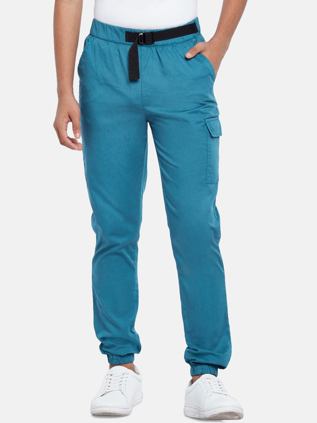 Coolsters by Pantaloons Boys Teal Joggers Trousers
