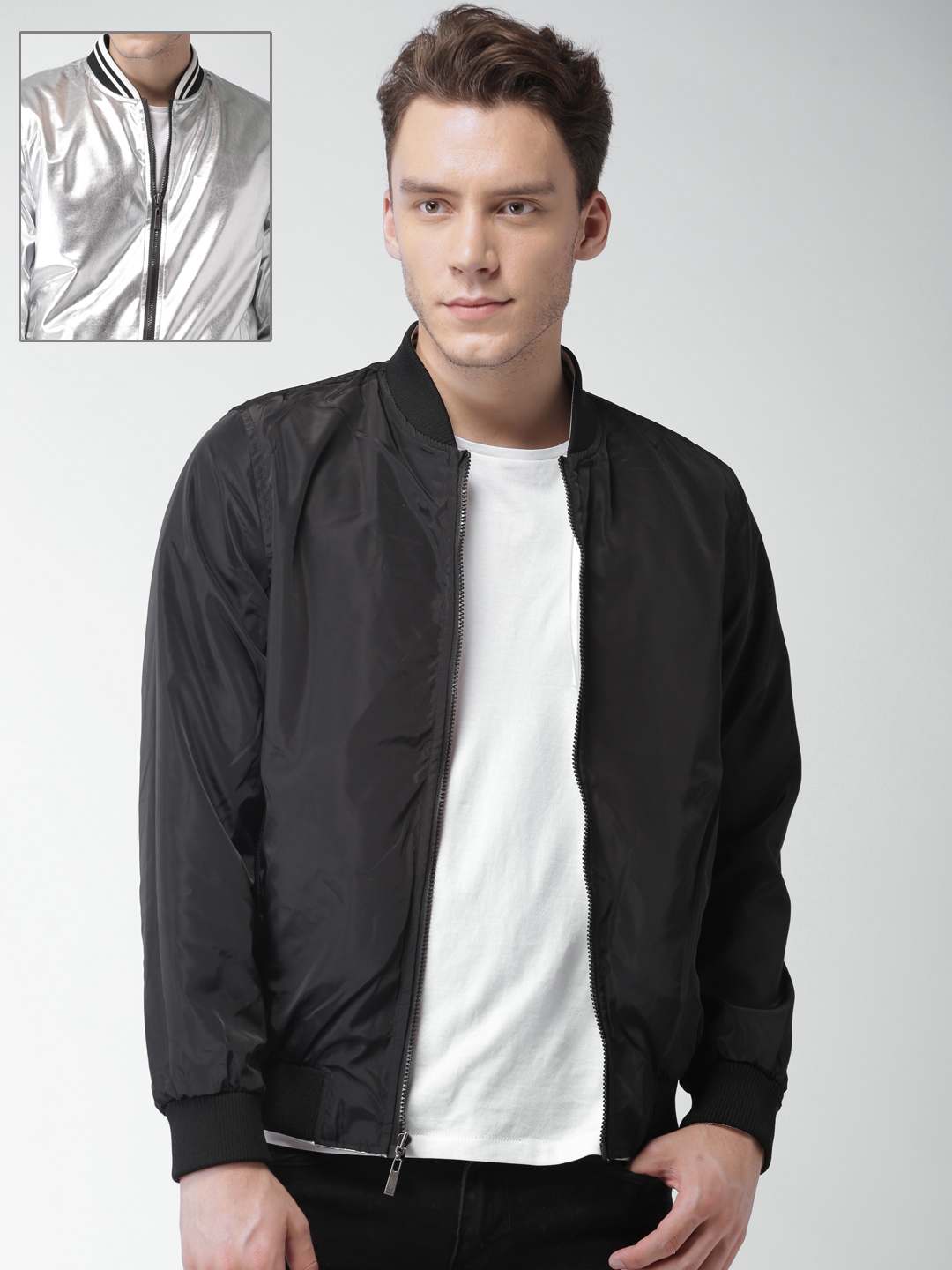 calvin klein mens silver jacket