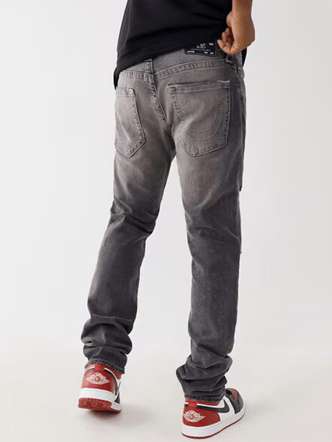 True Religion Men SN Rocco Highly Distressed Heavy Fade Jeans