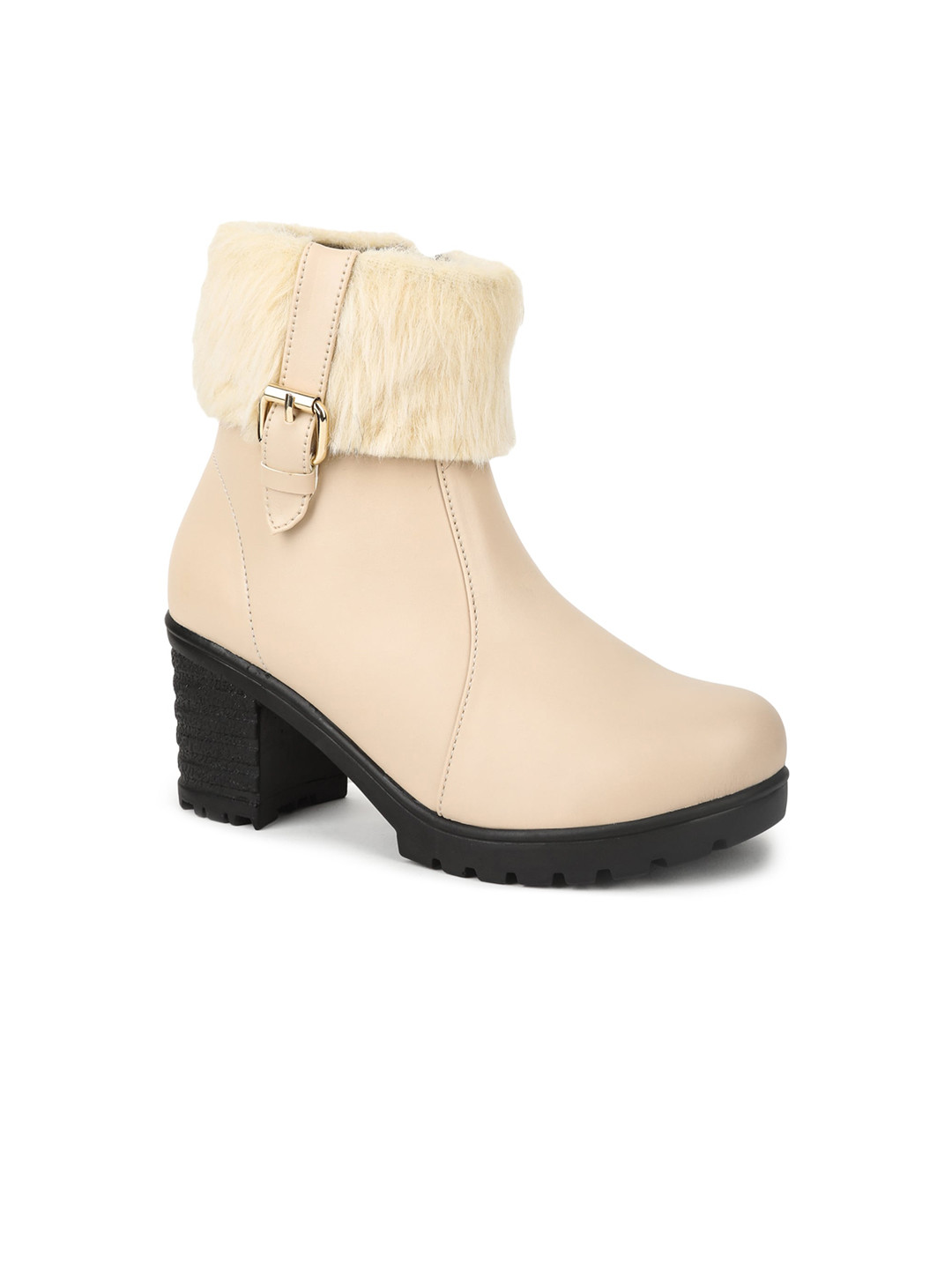 VALIOSAA Women Cream Solid Winter Boots
