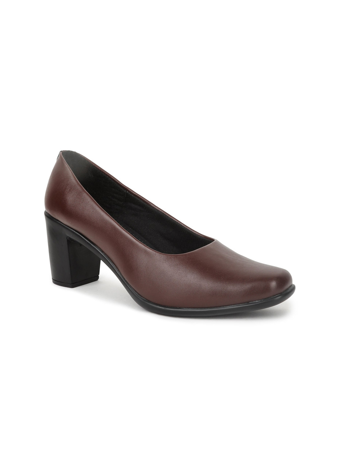 VALIOSAA Brown Work Block Pumps