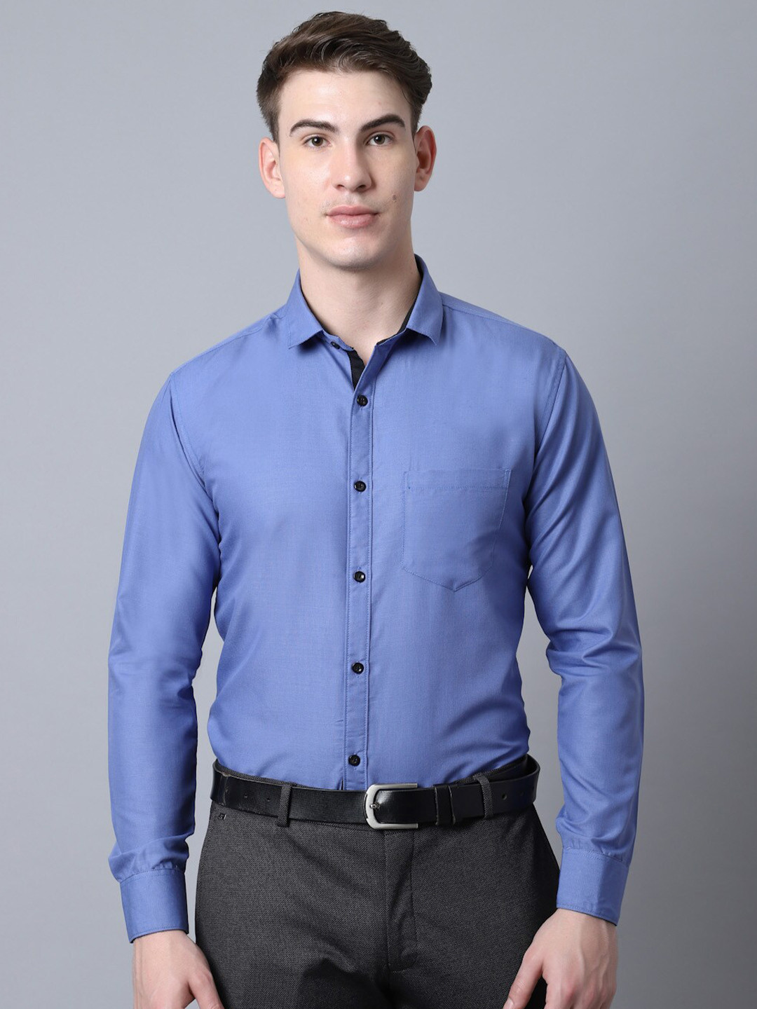 Majestic Man Men Blue Slim Fit Formal Shirt